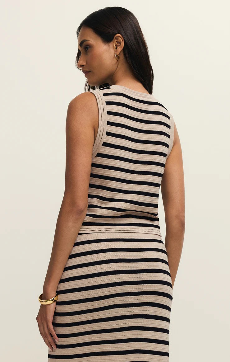 Z Supply Emori Striped Skirt Natural