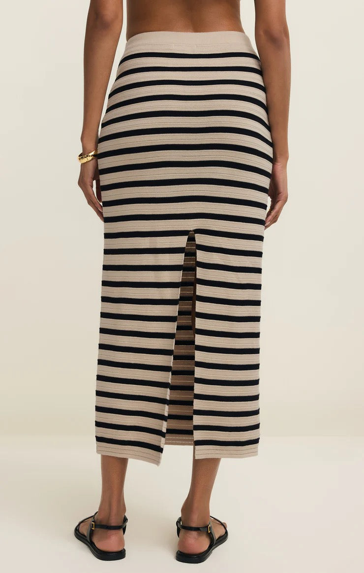 Z Supply Emori Striped Skirt Natural