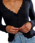 FREE PEOPLE Big Love Rib Cardi**