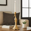 Peacock Gold Metal Elegant Candle Holder
