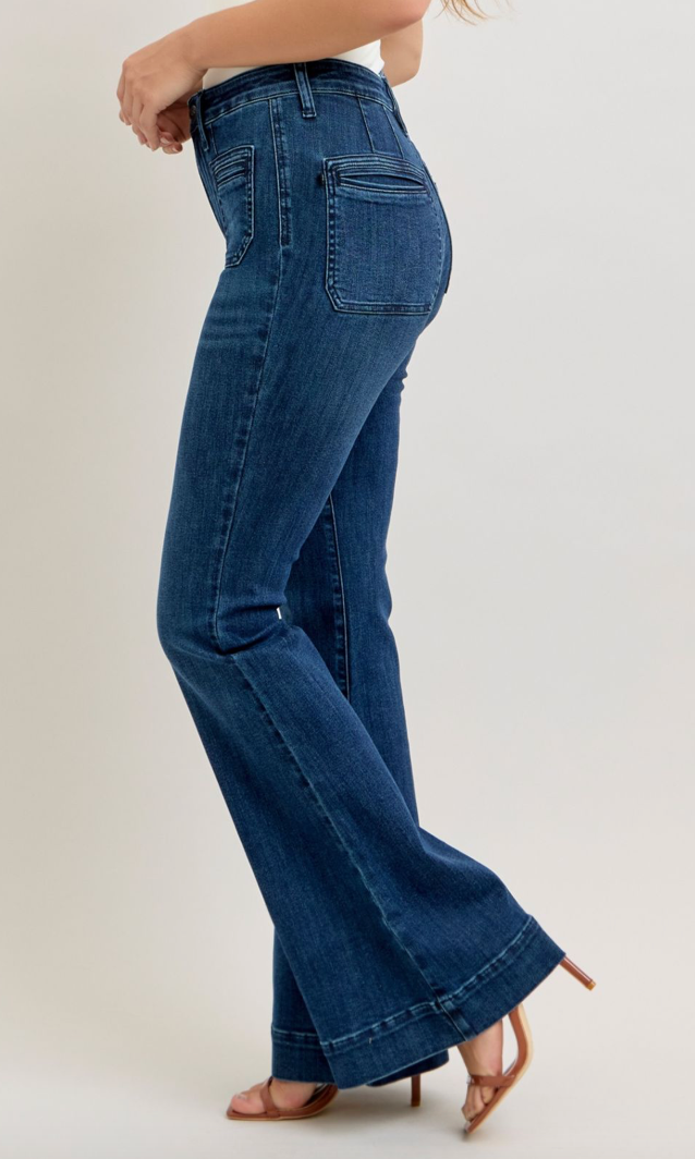 Judy Blue HW Flare W/Vintage Pocket**
