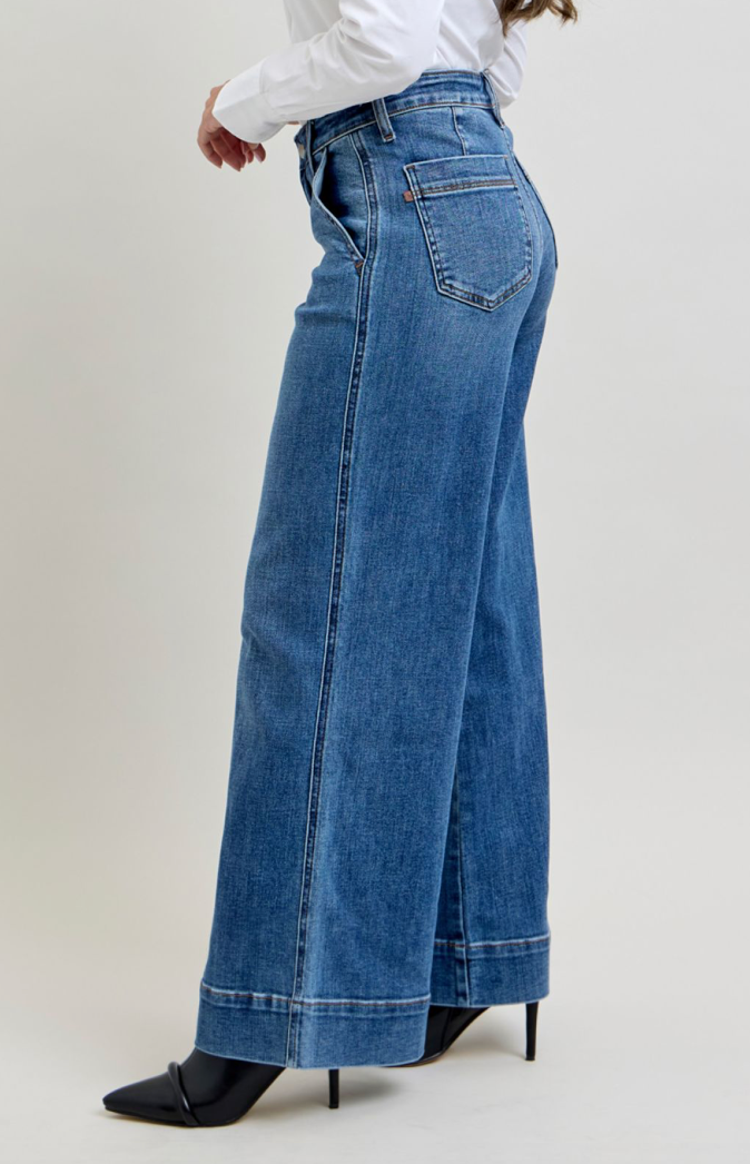 Judy Blue 82674 Petite Trouser Retro Wide**