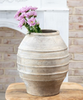 12" Antique Taupe Artisan Vase