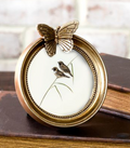 3.5" Round Butterfly Photo Frame