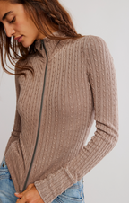Free People Brunch Girl Zip Up**