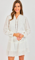 Emerson Midi Dress White**