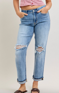 Judy Blue 82688 Boyfriend w/Destroy Cuff**
