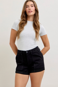 Judy Blue Aroura Weekender Short Black**