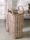 16.5" Tall Grey Willow Basket