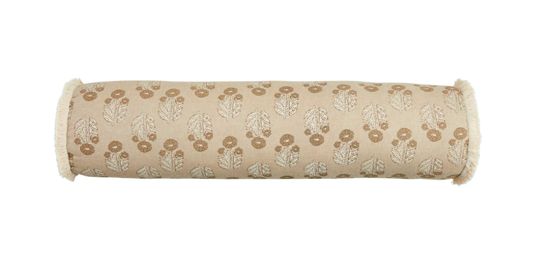 Taupe Block Print Bolster