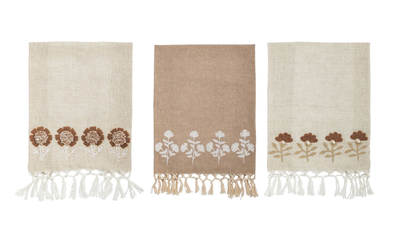 Floral Embroidered Towels