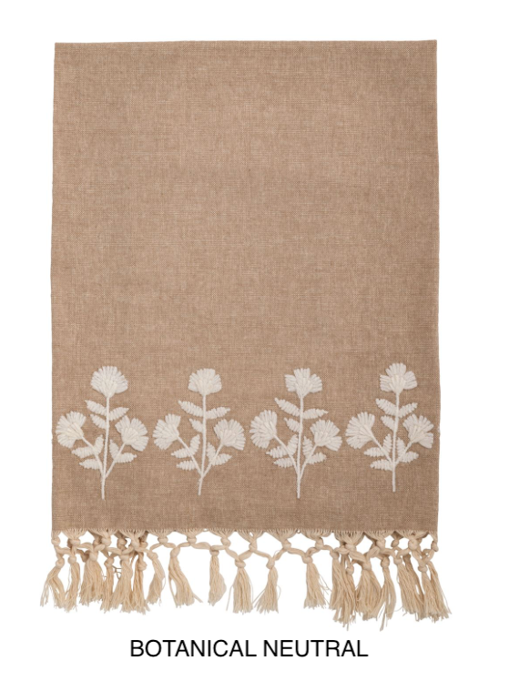 Floral Embroidered Towels