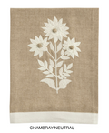 Chambray Embroidered Tea Towel