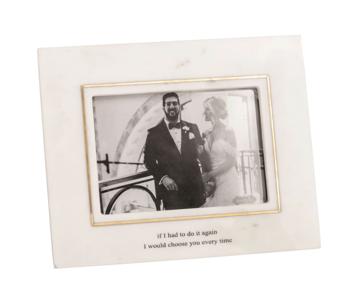 "Choose You" Gold Inlay Marble Frame