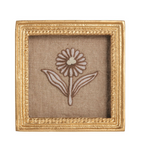 Framed Block Print Flower