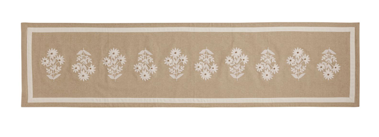 Neutral Floral Table Runner