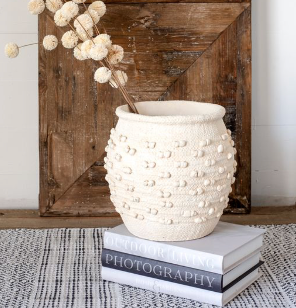 10.6" White Knot Vase