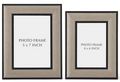 Black Wood & Linen Photo Frames
