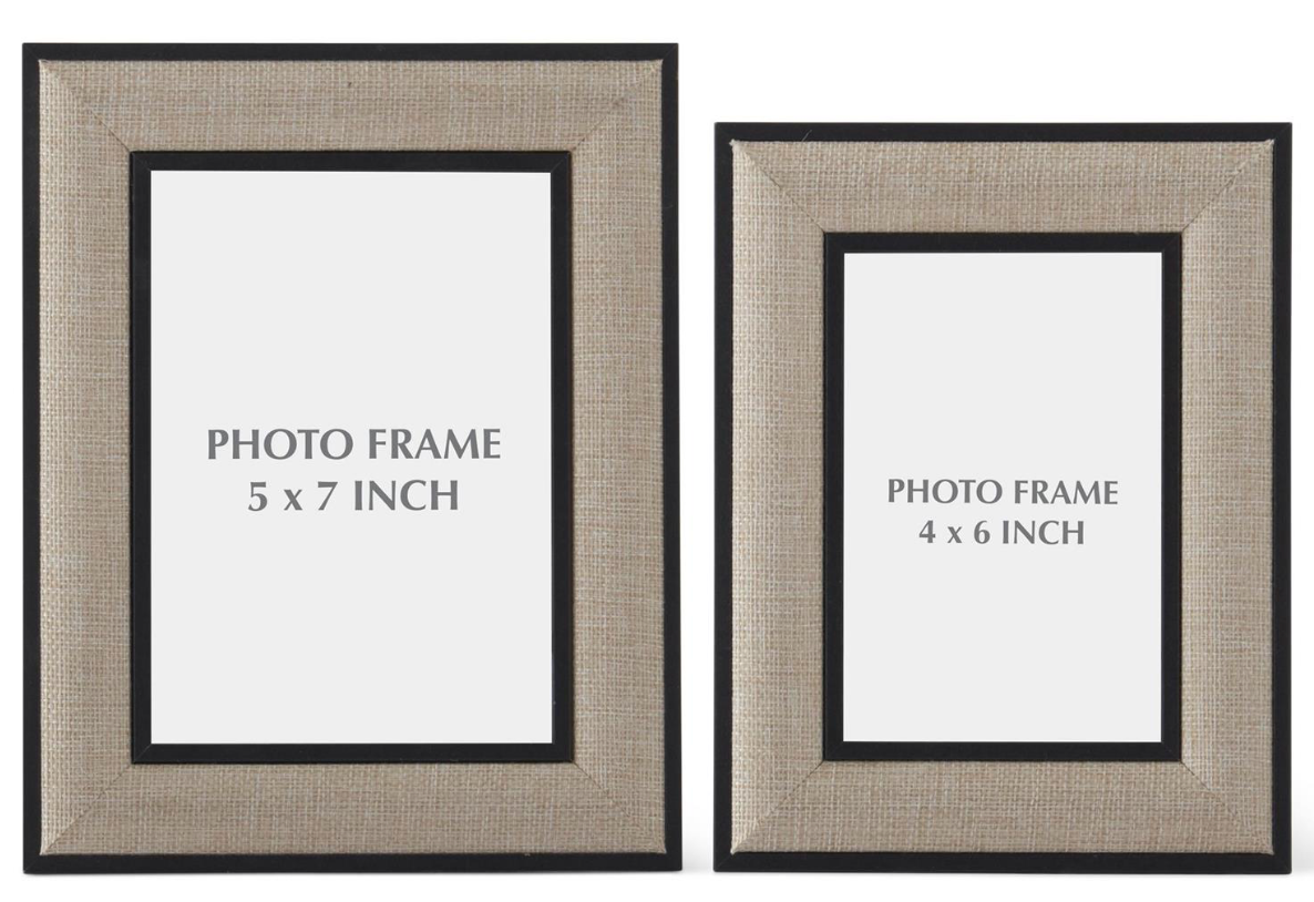 Black Wood & Linen Photo Frames