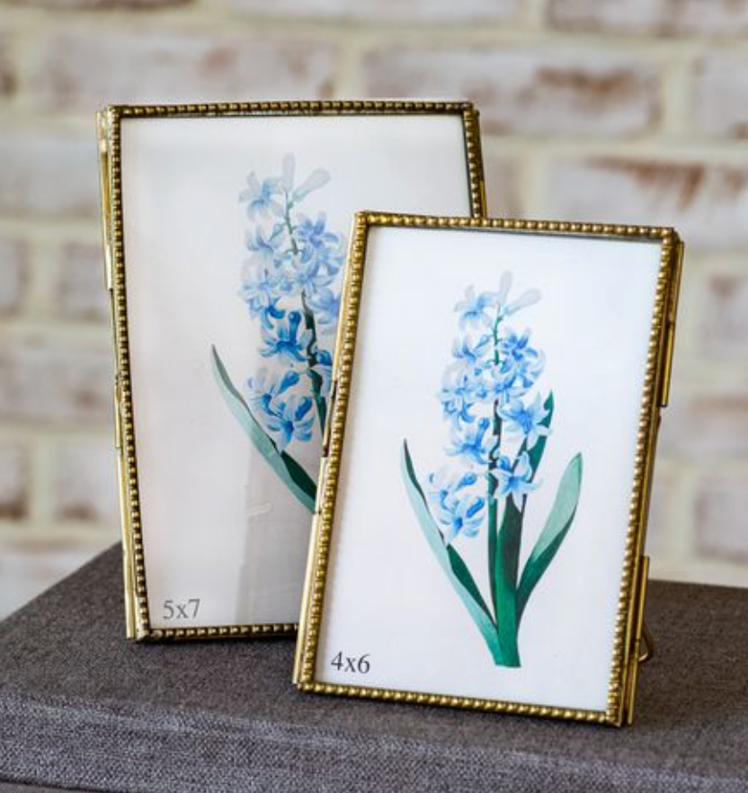 Antique Brass Standing Photo Frame