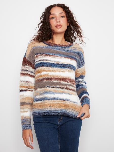 Allison Space Dye Crew Neck Sweater