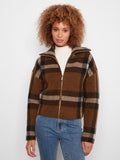 Autumn Cardigan in Plaid Jacquard