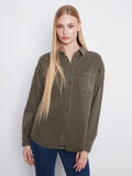 Madelyn Smooth Twill Overshirt W/Pocket