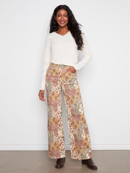Lillian Long Wide Leg Patchwork Pants