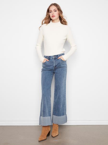 Iris Cropped Wid Leg Cuffed Pants