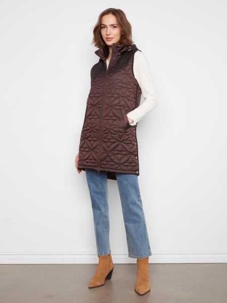 Josie Sleeveless Long Puffer Vest