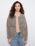 Claire Eyelash Yarn Jacket W/Patch Pocket