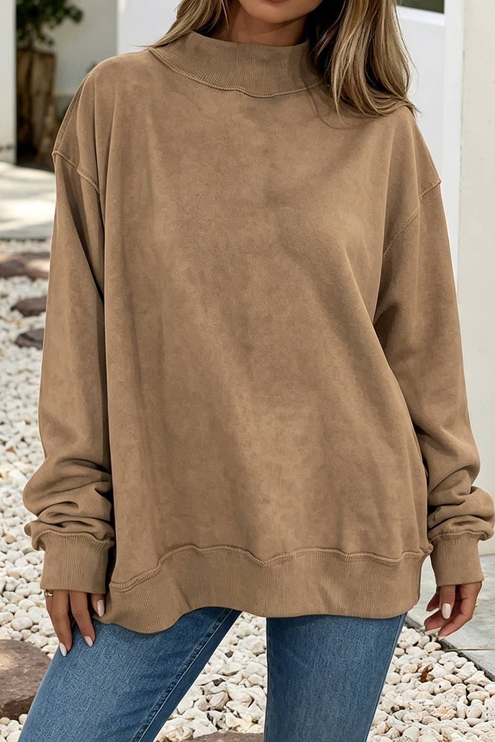 Bailey Toner Washed Vintage Mock Neck Sweatshirt