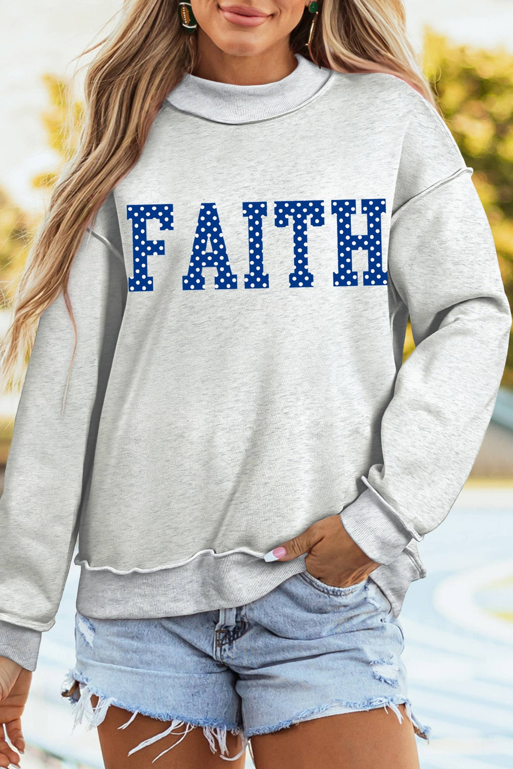 Faith Mock Neck Pullover
