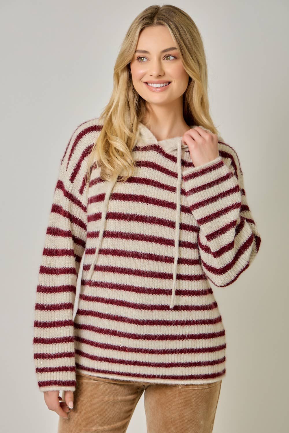 Hanna Striped Hoodie Sweater