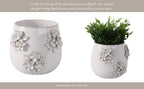 Ceramic Pot Flower Applique