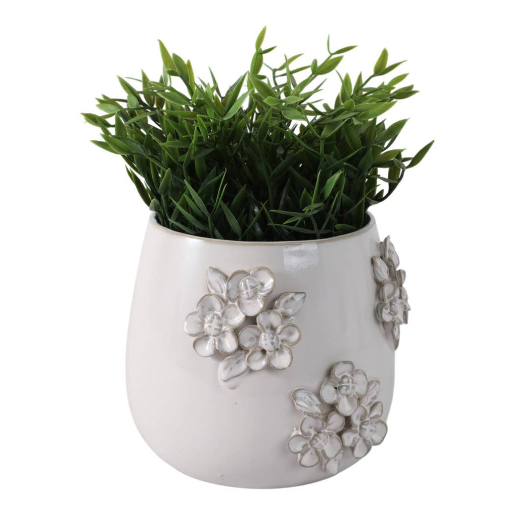 Ceramic Pot Flower Applique