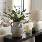 Ivory Ceramic Vase 10"