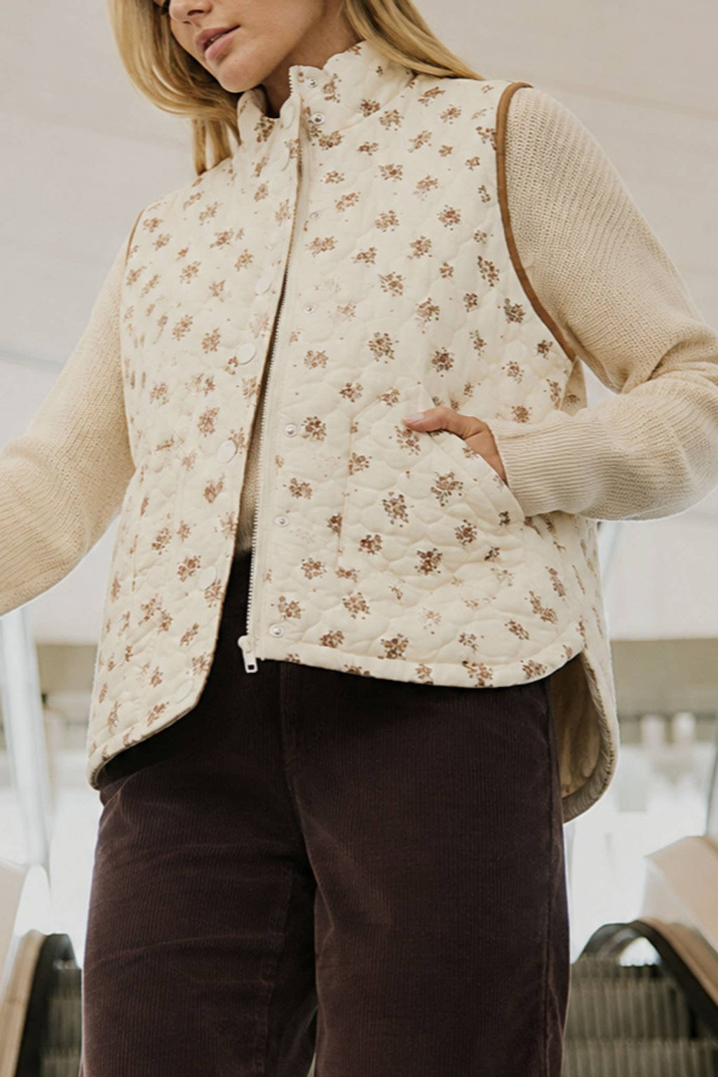 Mallory Floral Quilted Vest