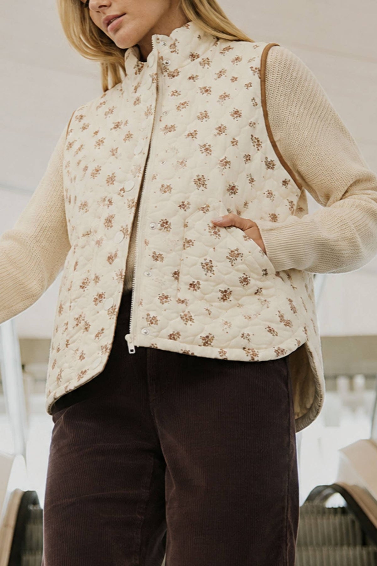 Mallory Floral Quilted Vest