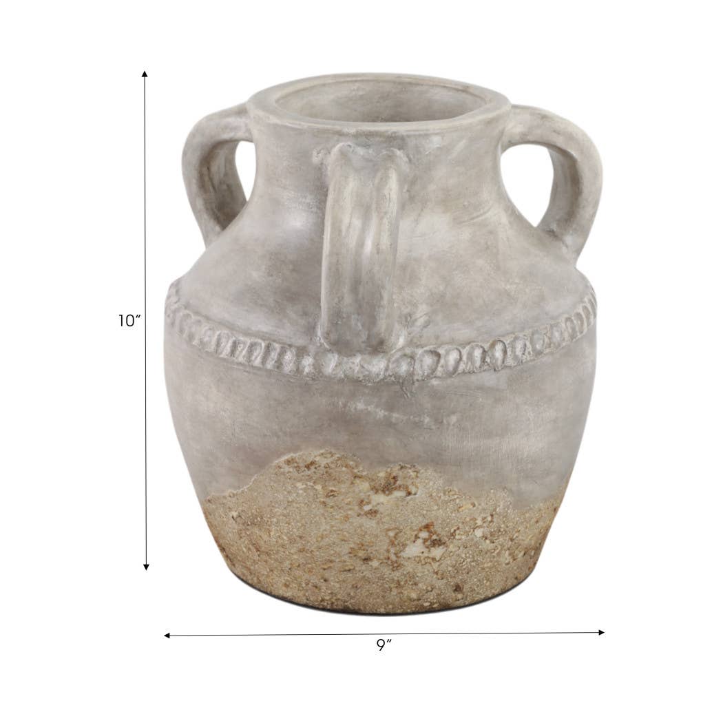 Ivory Ceramic Vase 10"
