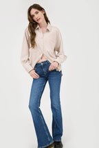 Rachel Rib Knit Button Up