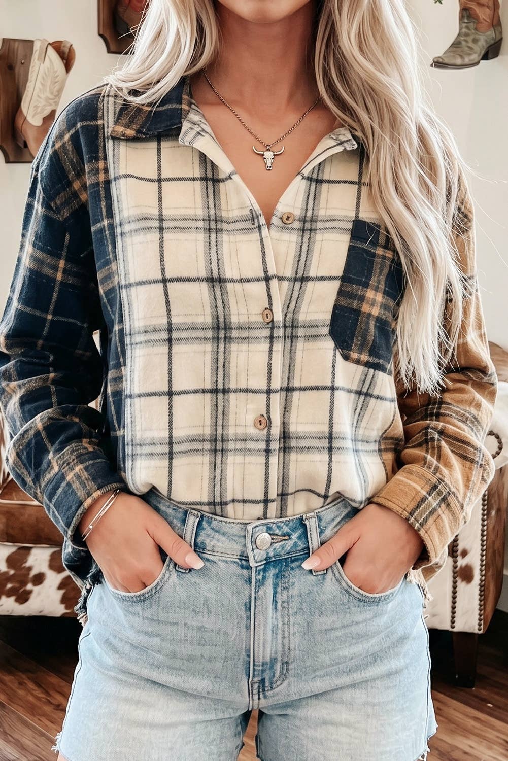 Bella Plaid Button-Up Shacket
