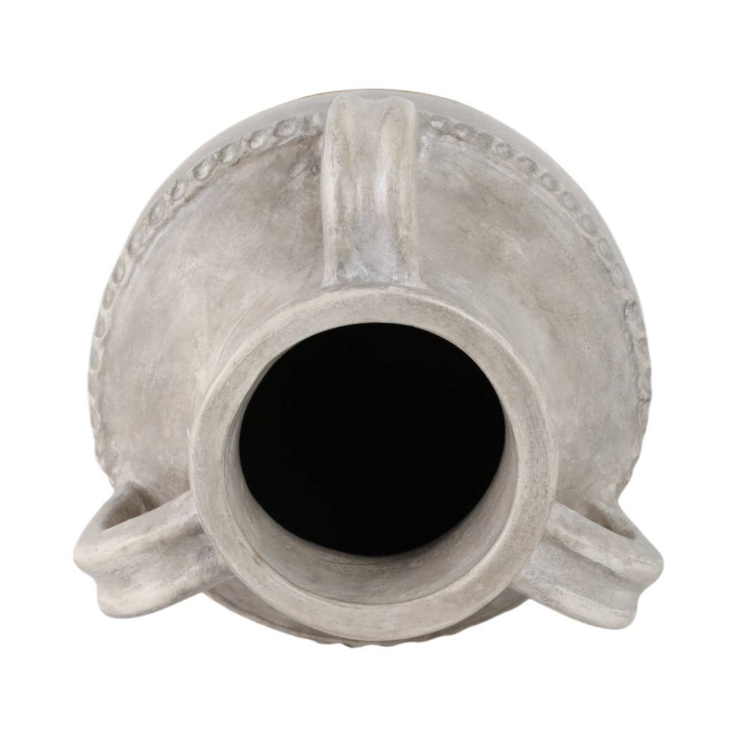 Ivory Ceramic Vase 10"