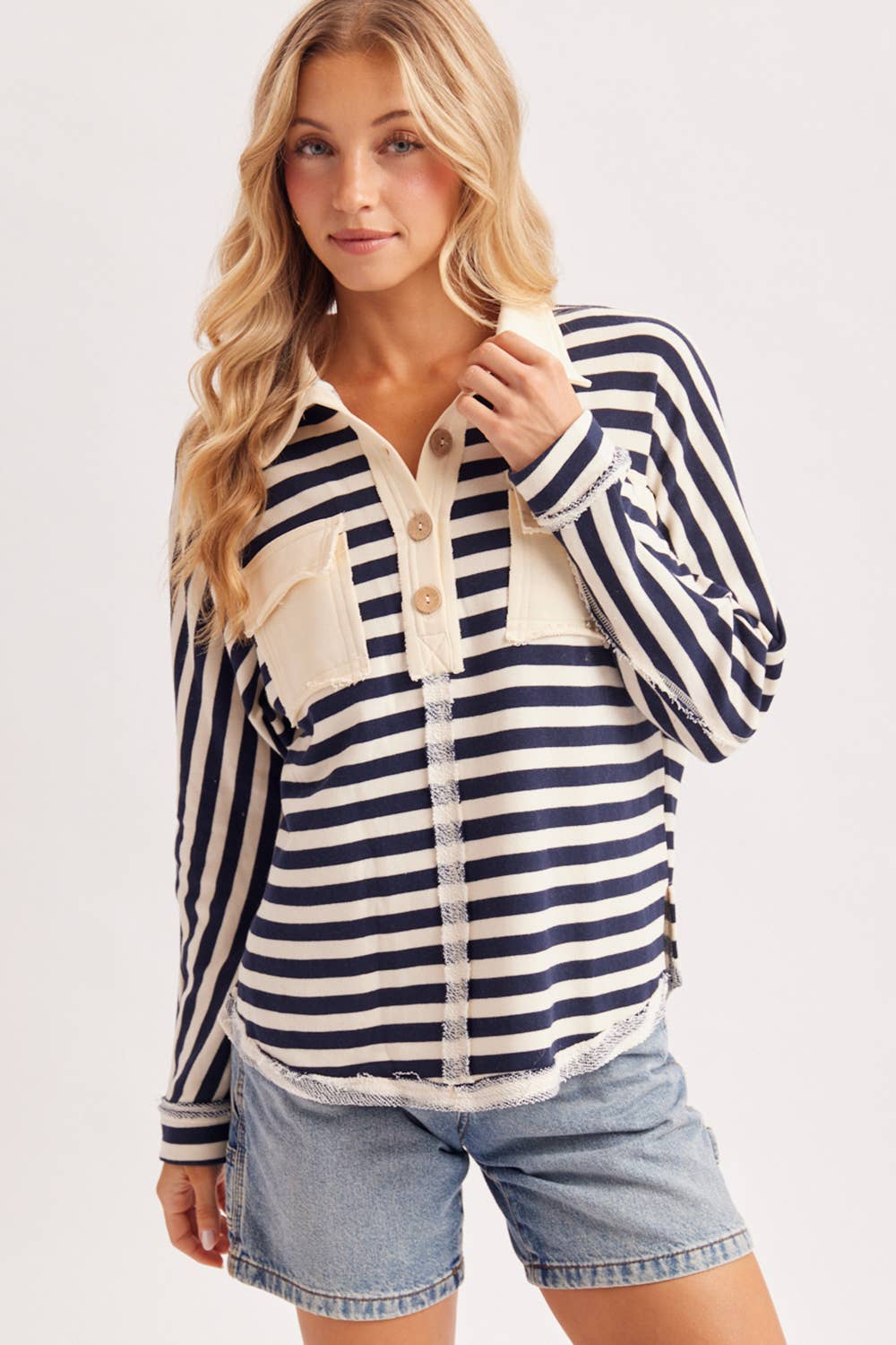 Ivy Strip Button Up