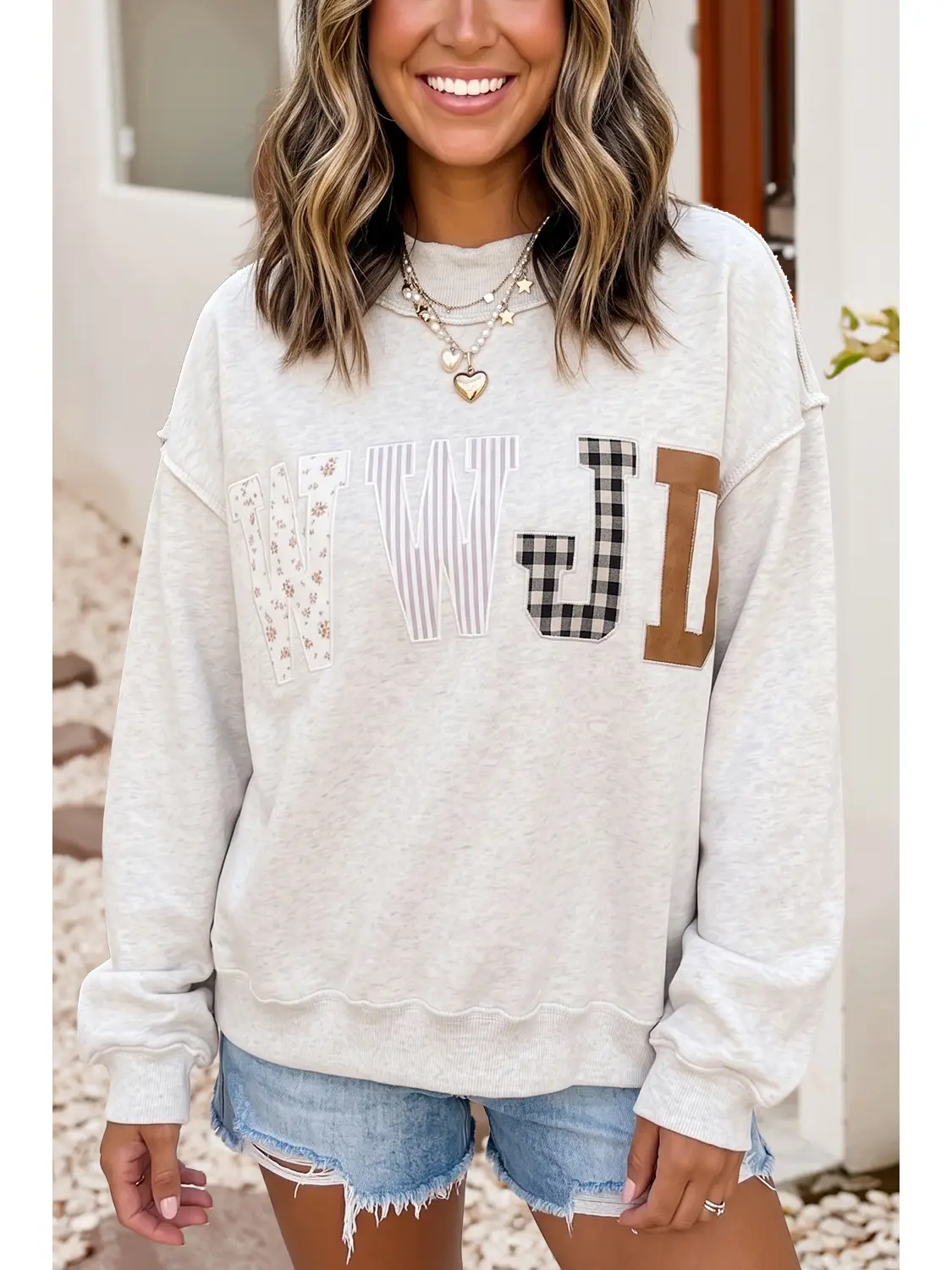 WWJD Patchwork Sweatshirt