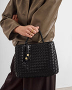 KL Black Nova Woven Top HDL Bag