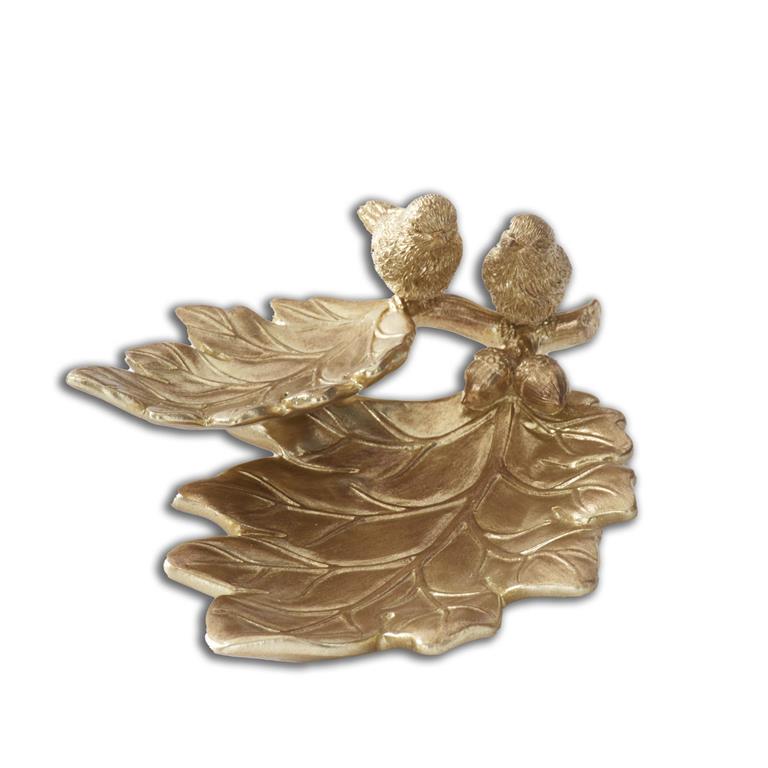 Gold Tray with Birds
