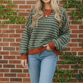Lucy Crew Neck Stripe Pullover