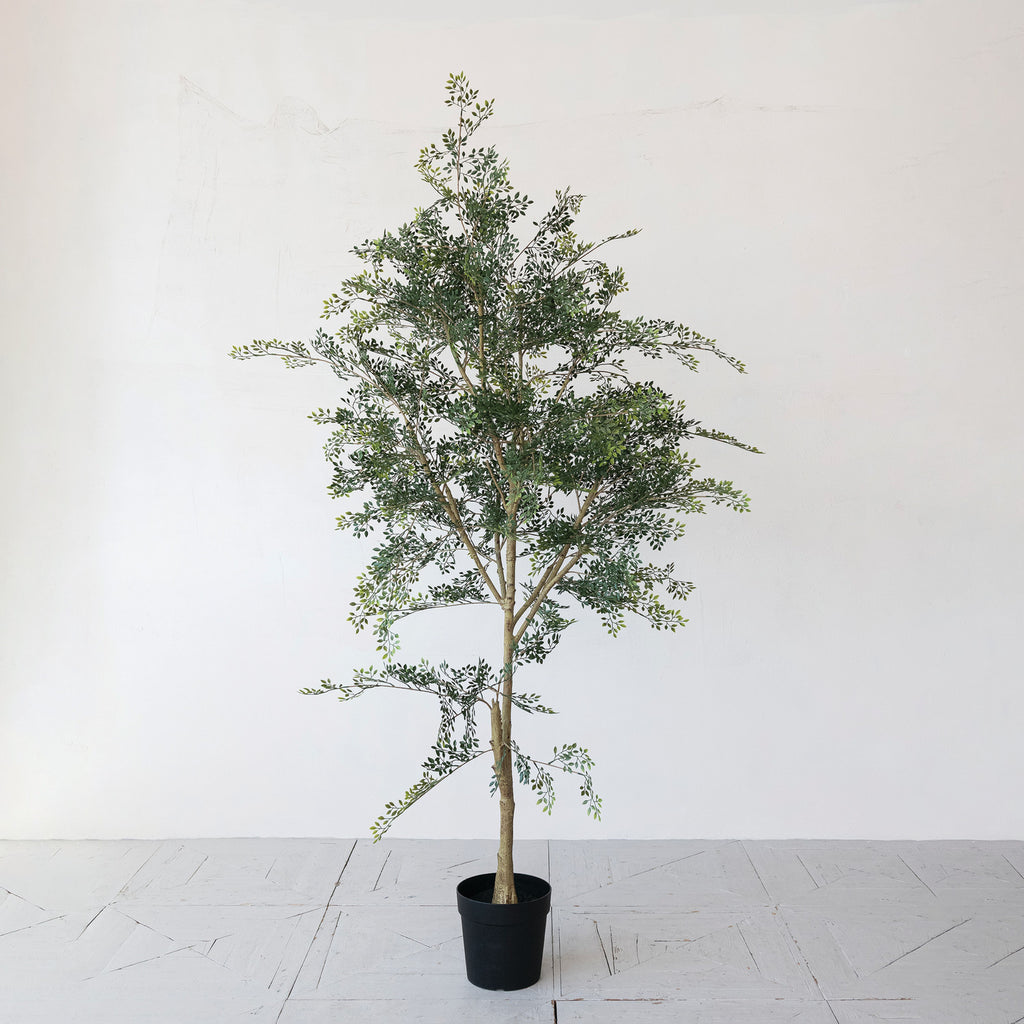 Faux Tree in Plastic Pot