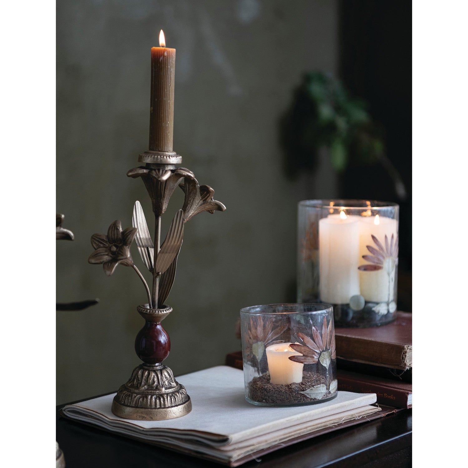 Glass Candle Holder